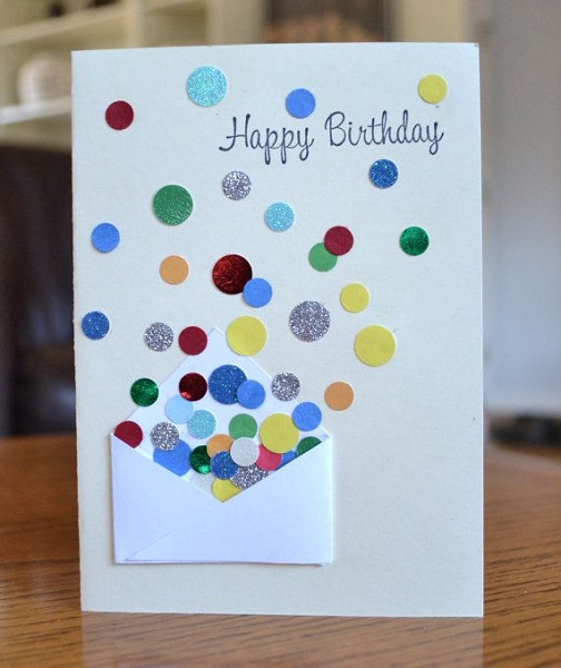 Handmade card of the week Confetti cards Mr Gift blog
