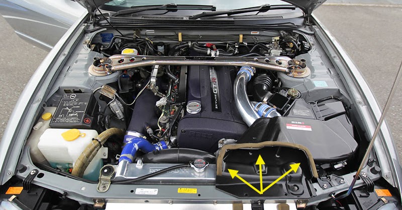 Suits Nissan Skyline R33 GT-R Hi Octane Racing Air Guide Suits Nissan Skyline R33 GT-R Hi Octane Racing Air Guide