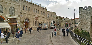 La entrada al barrio armenio desde la Puerta de Jaffa. Jerusalén