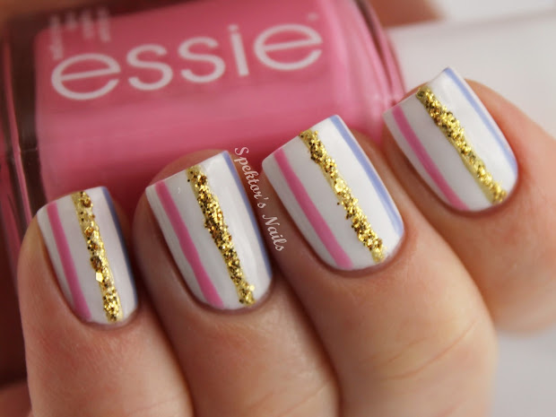 besweetxo sparkle stripe nails