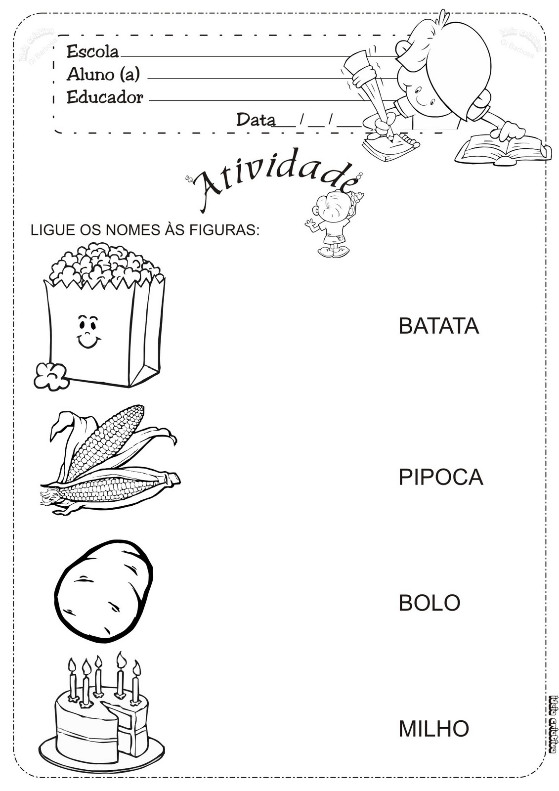 Atividade Festas Juninas Comidas tipicas | Ideia Criativa - Gi Carvalho
