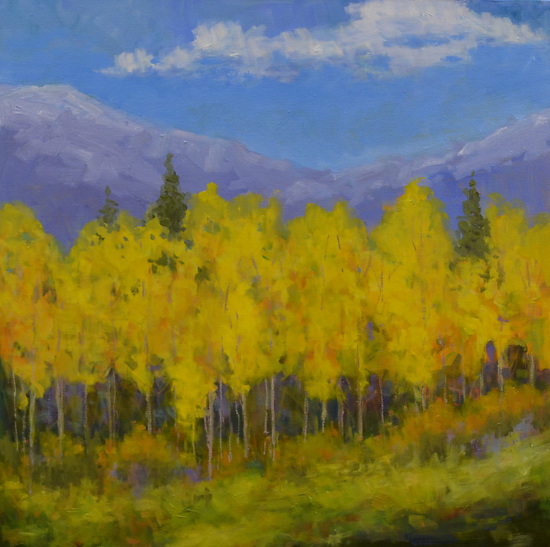 Barbara Churchley Fine Art "Mountain Aspens" Original Aspen Tree