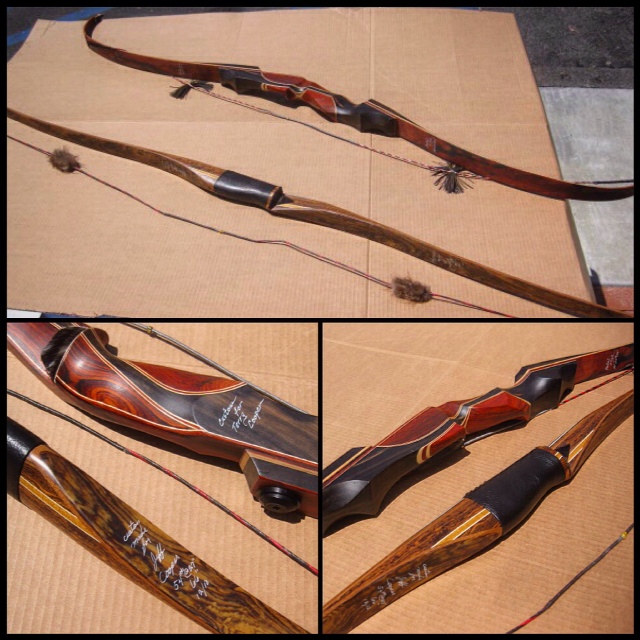 Tropical Exotic Hardwoods Beautiful set of archery bows for customers