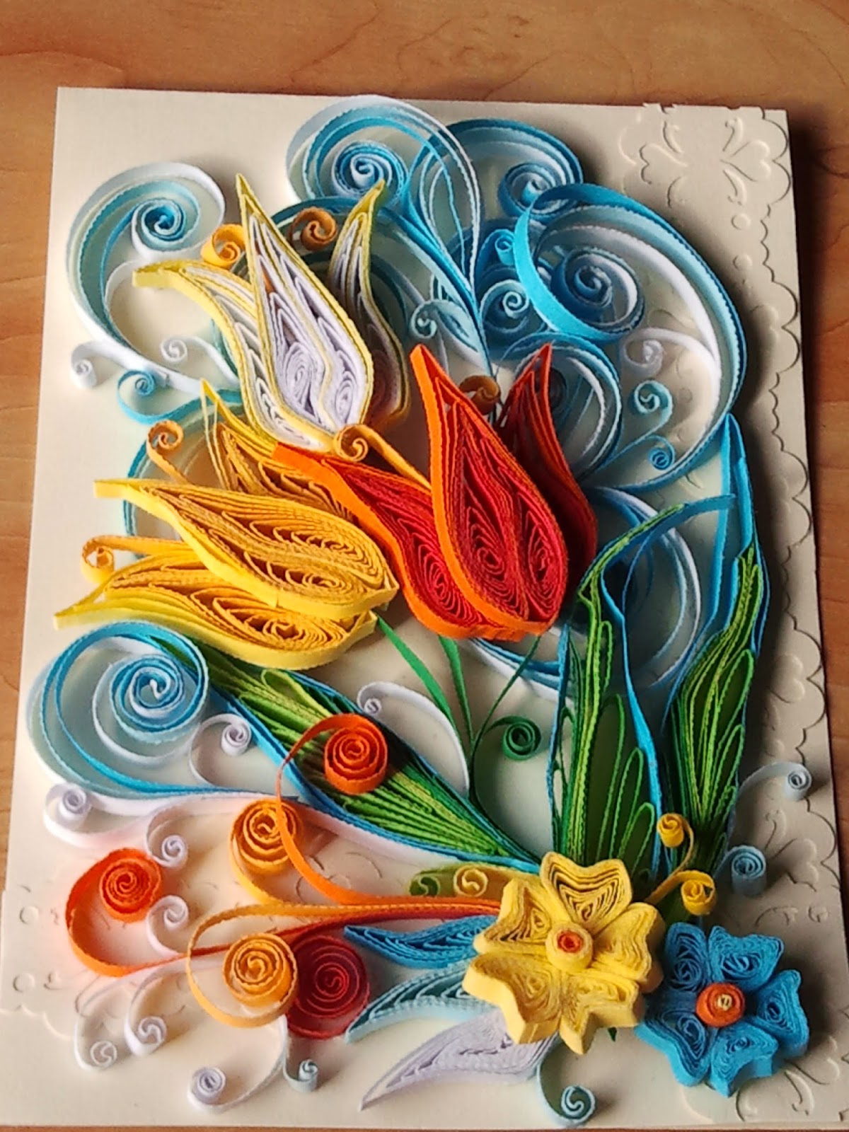 Idei si Creatii Quilling HAPPY BIRTHDAY ! QUILLING CARD
