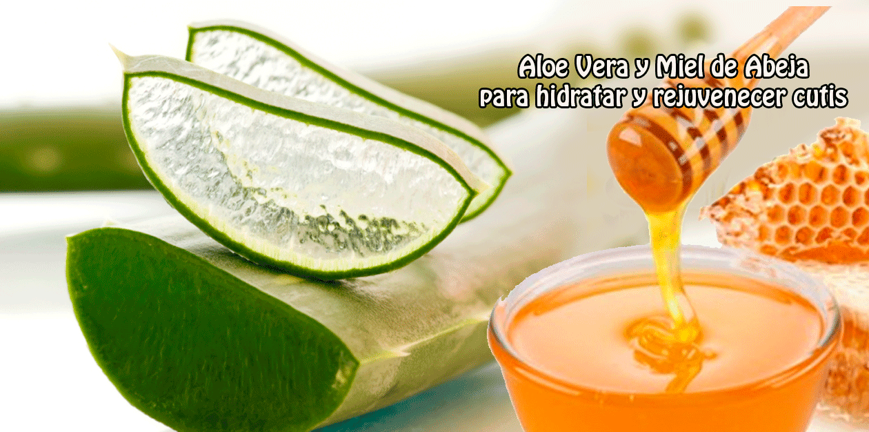 Aloe Vera y Miel de Abeja para hidratar y rejuvenecer cutis  de la