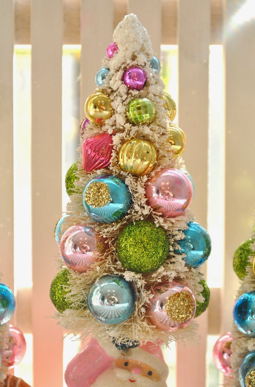 Holiday Sparkle Bottle Brush Trees