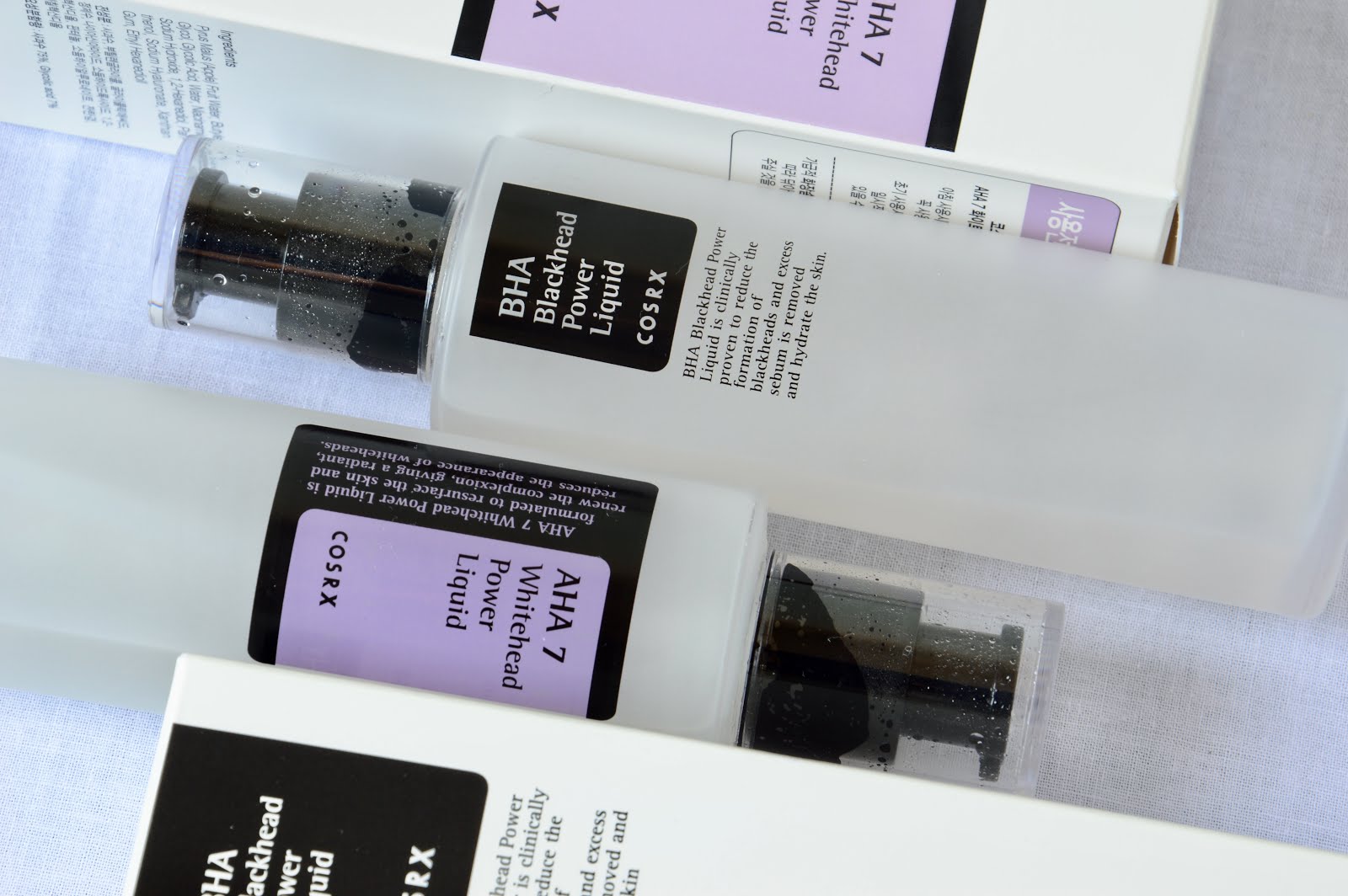 REVIEW COSRX BHA Blackhead Power Liquid + AHA 7 Whitehead Power Liquid