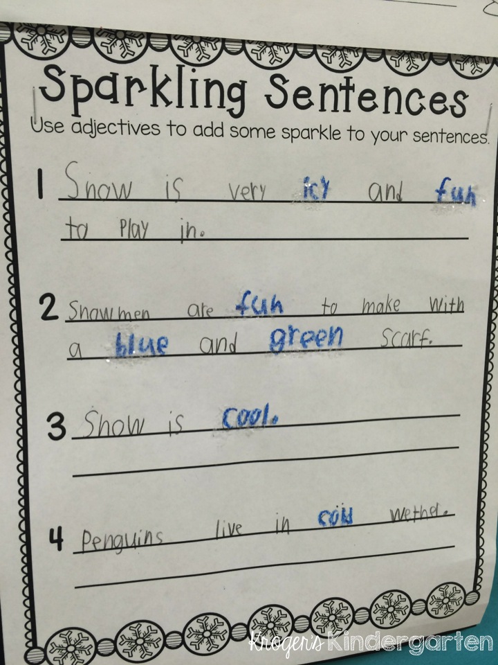 Kroger's Kindergarten Sparkling Sentences