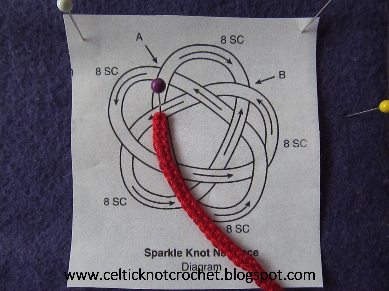 Celtic Knot Crochet Sparkle Knot Necklace Tips for Knot