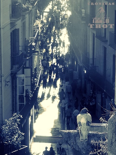 Vistas de la calle Argenteria desde Santa Maria del Mar Vistas de la calle Argenteria desde Santa Maria del Mar