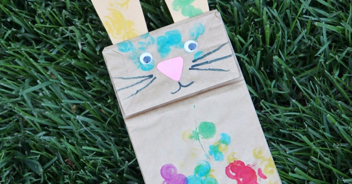 Toddler Approved! Colorful Easter Bunny Puppet Craft