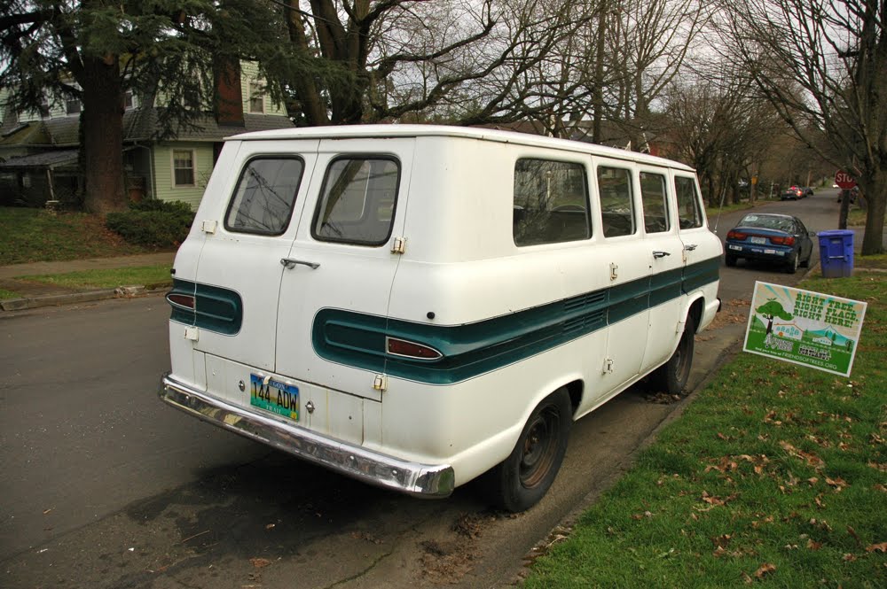 OLD PARKED CARS. 1963 Chevy Greenbrier Sportswagon.
