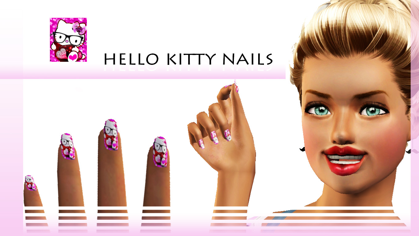 WELCOME TO MODERNTIMES SIMS3! : Hello kitty nails