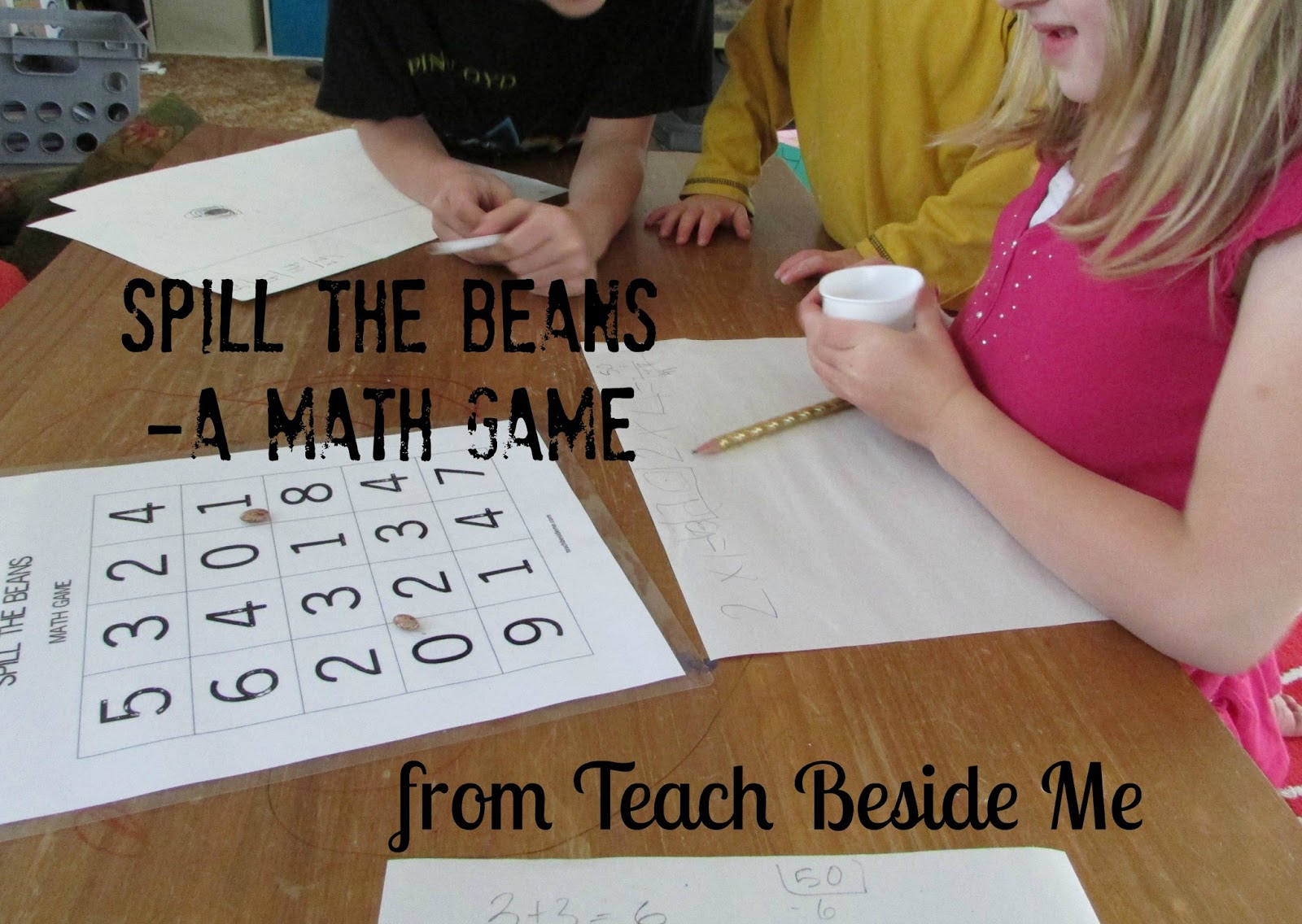 Spill the Beans a Math Game Printable Teach Beside Me