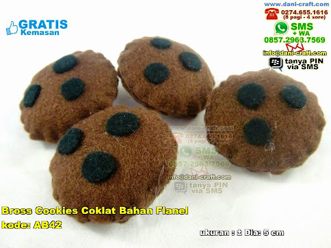 Bross Cookies Coklat Bahan Flanel Flanel