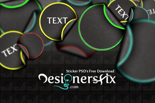 FREE PSD Sticker Templates FREE PSD Sticker Templates