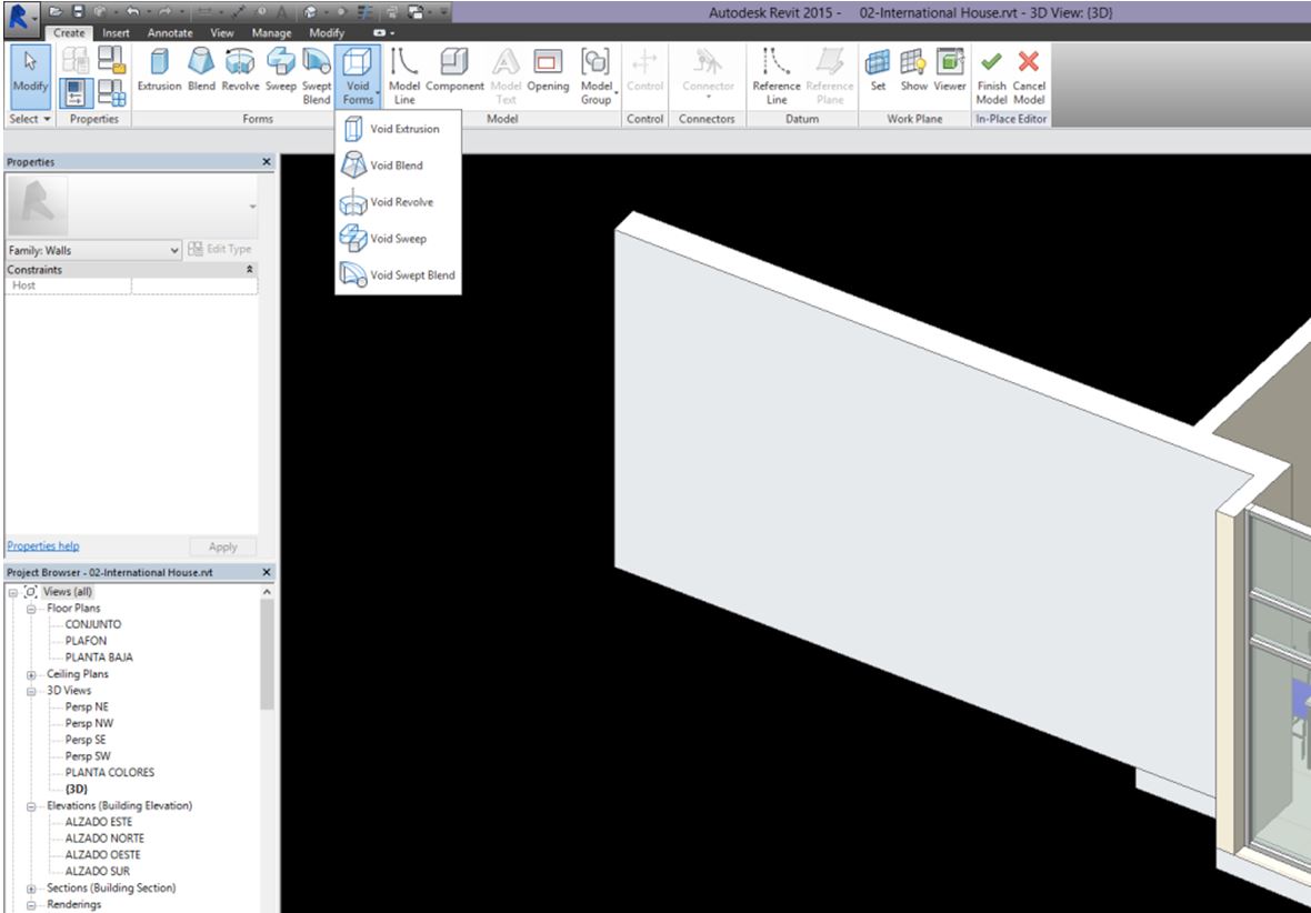 REVIT WINDSURFER HOW TO CREATE WALL NICHES IN REVIT