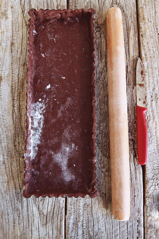 Milk and Honey Milk Chocolate Tart with Almond Praline and Whipped Coffee Cream