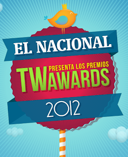 Regresan los Twitter Awards Por tercer año consecutivo, El Nacional y las agencias de Social Media más importantes de Venezuela se unen para Los Twitter Awards, los premios que se otorgan para reconocer a los mejores tuiteros de Venezuela. Los galardones se otorgarán por votación popular y la ceremonia se llevará a cabo en el mes de Septiembre. A partir de este lunes, y hasta el 26 de agosto, se recibirán las sugerencias del público para luego seleccionar a los nominados. Luego de que se determinen los seleccionados por categoría, serán los tuiteros quienes decidan el ganador de cada renglón. Puede obtener más información