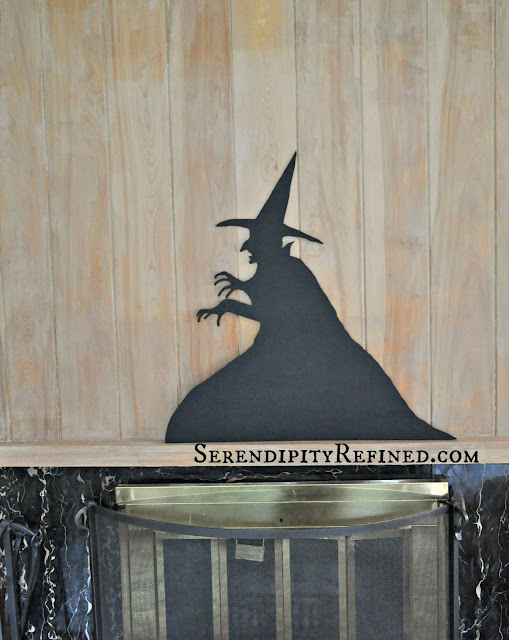 Serendipity Refined Blog Pottery Barn Inspired Halloween Mantel Witch