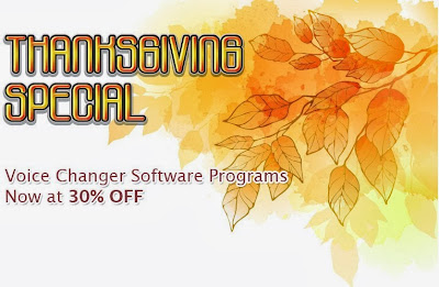 Thanksgiving & Black Friday 2013 Coupon for Voice Changer Software