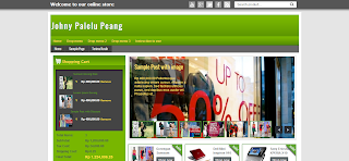 Johny Palelu Peang Blogger Template is a Great Colorful Shopping Cart Style Blogger Template