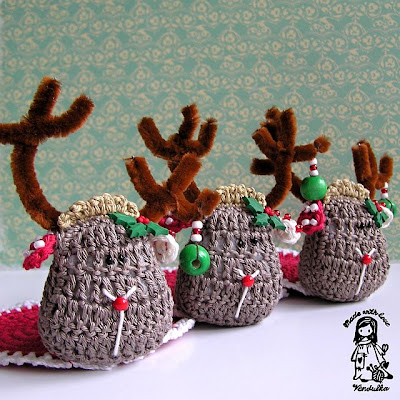 crochet DIY, crochet coaster pattern, crochet pattern, crochet reindeer, crochet Vendulka, Magic with hook and needles