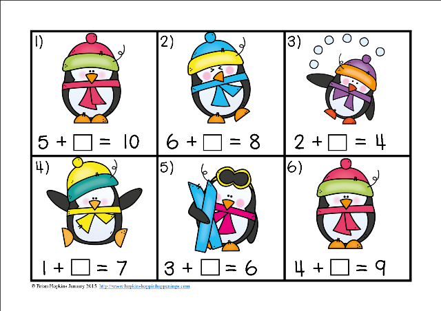 https://www.teacherspayteachers.com/Product/Penguin-Missing-Number-Equations-Task-Cards-1645079