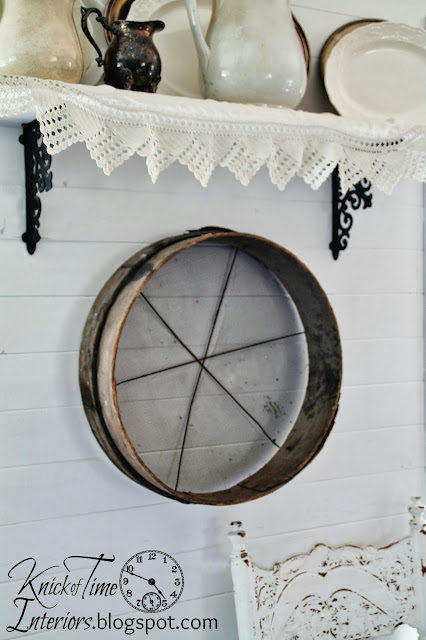 Antique Wooden Farm Sifter Screen Sieve via KnickofTimeInteriors.blogspot.com
