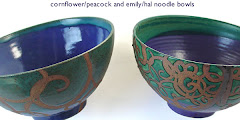 Liz Kinder - Cornflower peacock and Emily Hal Noodle Bowls