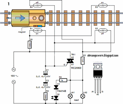 Electronic Power Flip-Flop Using A Triac Circuit Diagram