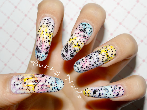 bunny nails nail art remake ice