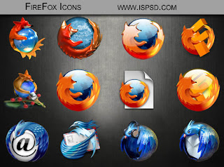 12 iconos del navegador Firefox PSD