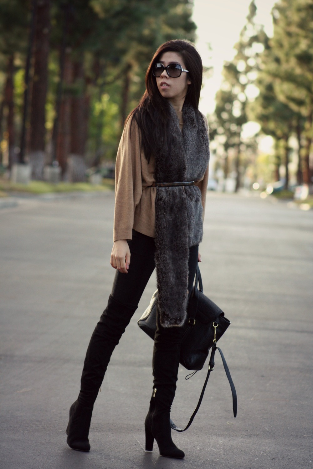 What to Wear with A Faux Fur Stole