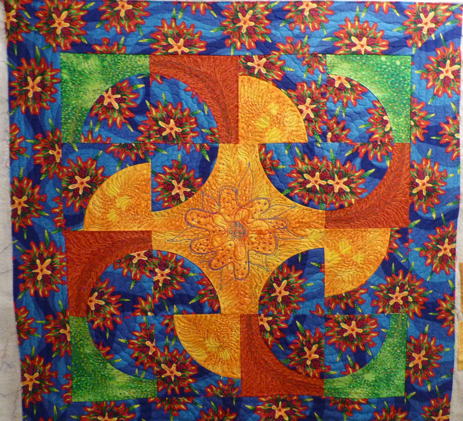 Lappteknik Curves Quilt