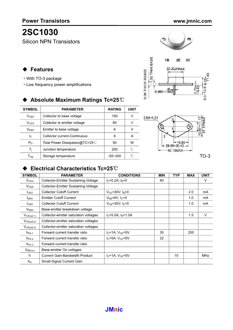 2sc1030 npn transistor datasheet transistor data sheets
