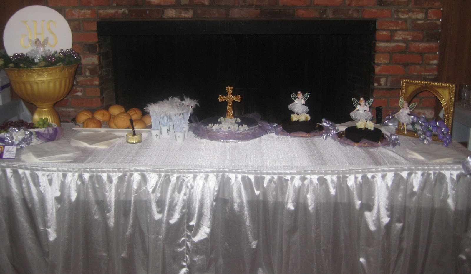 First Communion Table Decorations Centerpieces Photograph
