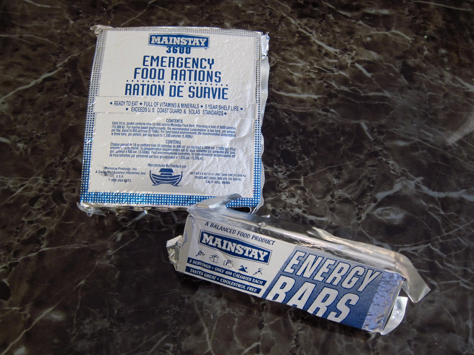 Red Crow Gear MAINSTAY 3600 and 1200 Calorie Emergency Food Ration