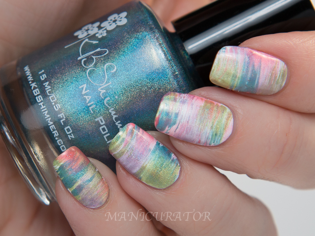 KBShimmer Spring 2015 Holos Fan Brush Flower Vinyls Nail Art