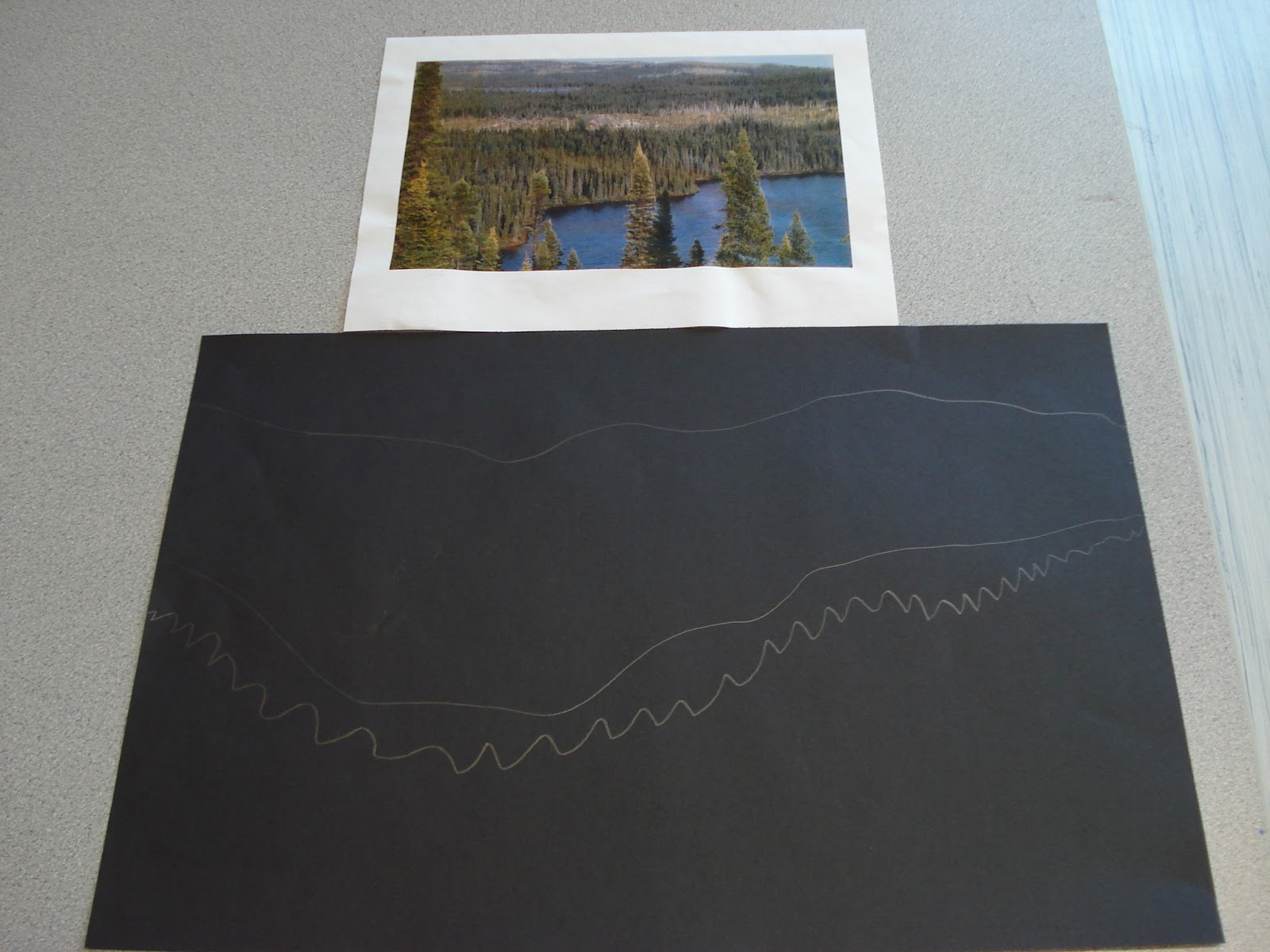 a faithful attempt Glue Line Chalk Pastel Landscapes