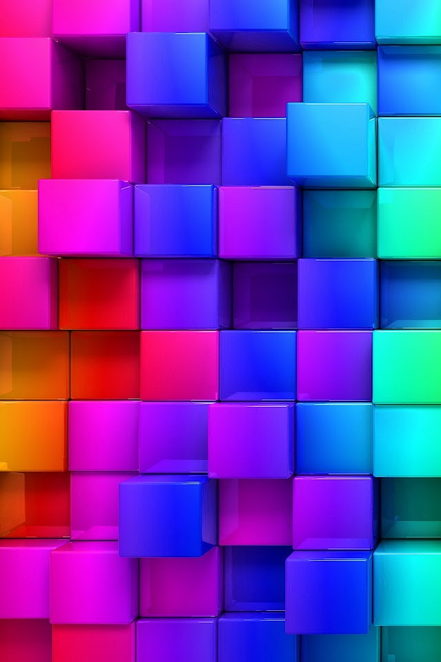   3D Colorful Cubes   Galaxy Note HD Wallpaper