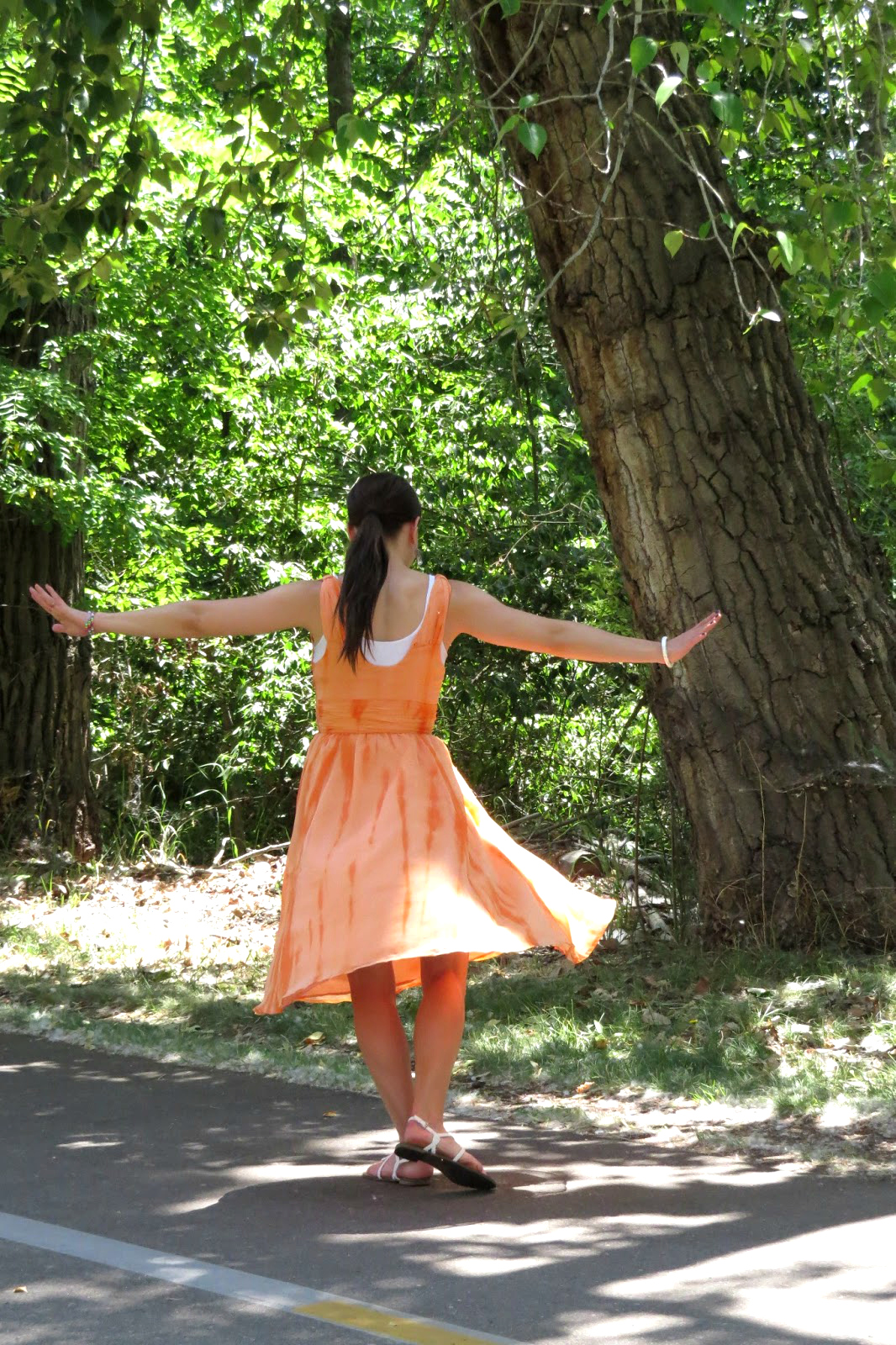 Orange Tie-Dye Dress