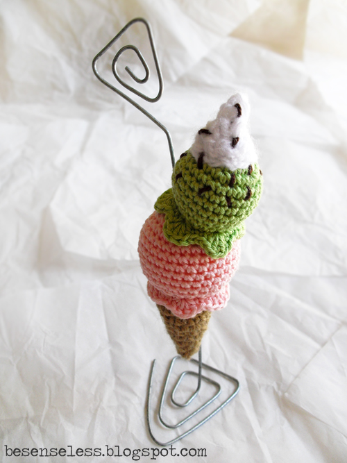 Dolci amigurumi  Memo+ice+cream+amigurumi+crochet+-+uncinetto+amigurumi+gelato+porta+foto