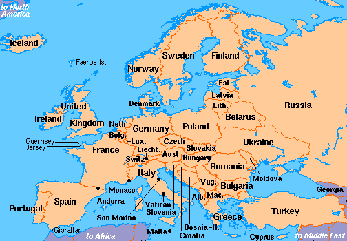 europe map maps antalya