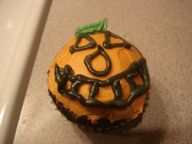 A Kitchen In Brooklyn Sasha's Kitchen Chocolate Cinnamon Jack O'Lantern Cupcakes with Maple