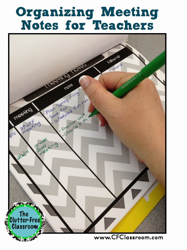 how to organize meeting notes