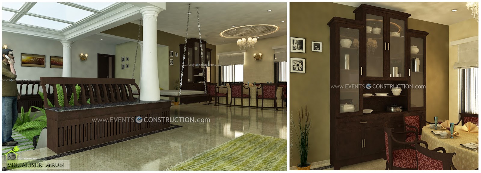 Evens Construction Pvt Ltd Kerala House Interior Design