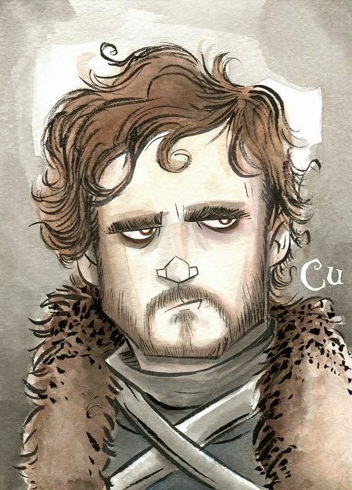 11-Game-of-Thrones-Robb-Stark-Chris-Uminga-Game-of-Thrones-Watercolours-www-designstack-co