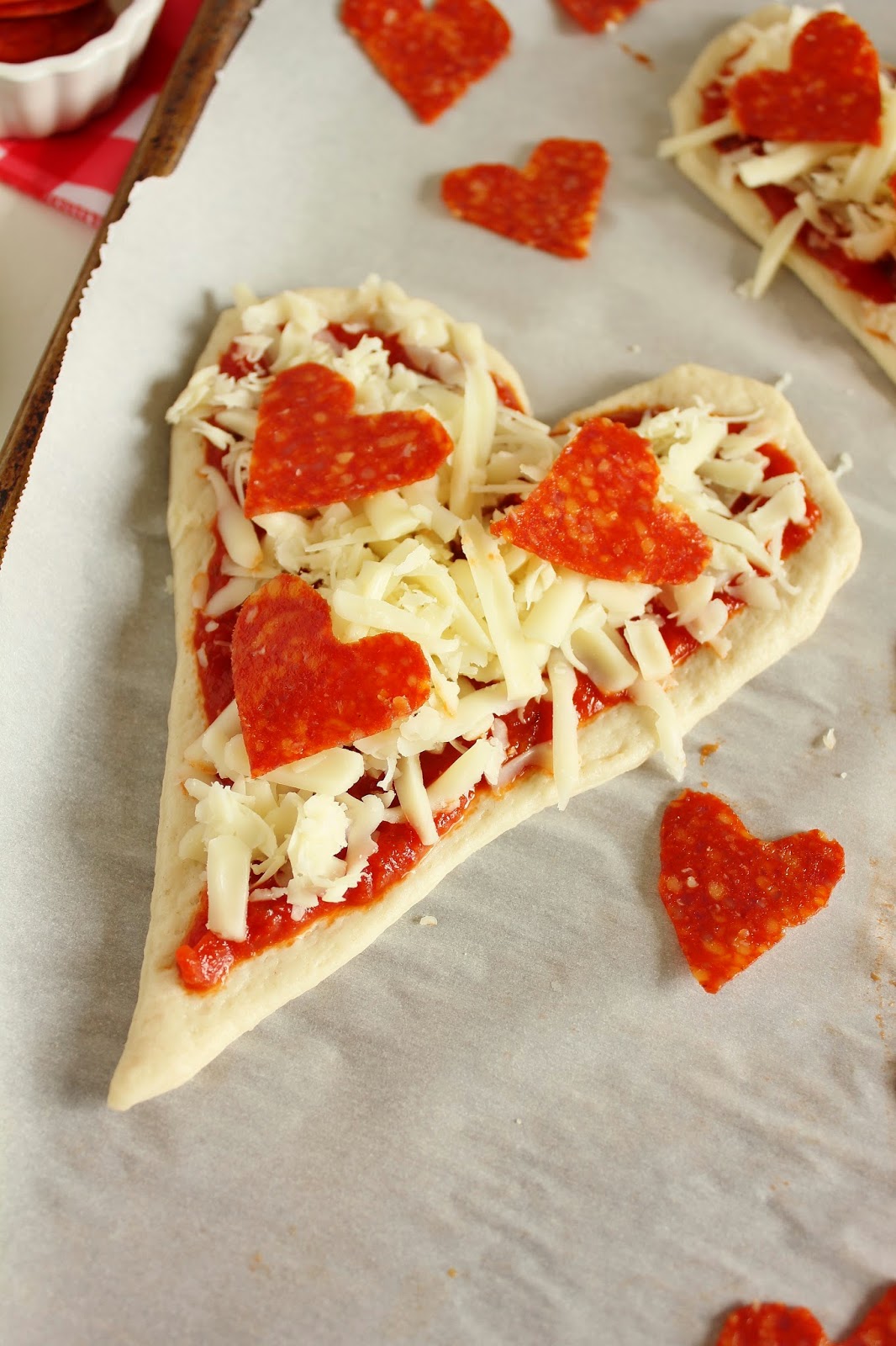 Valentine's Day Heart Pizzas