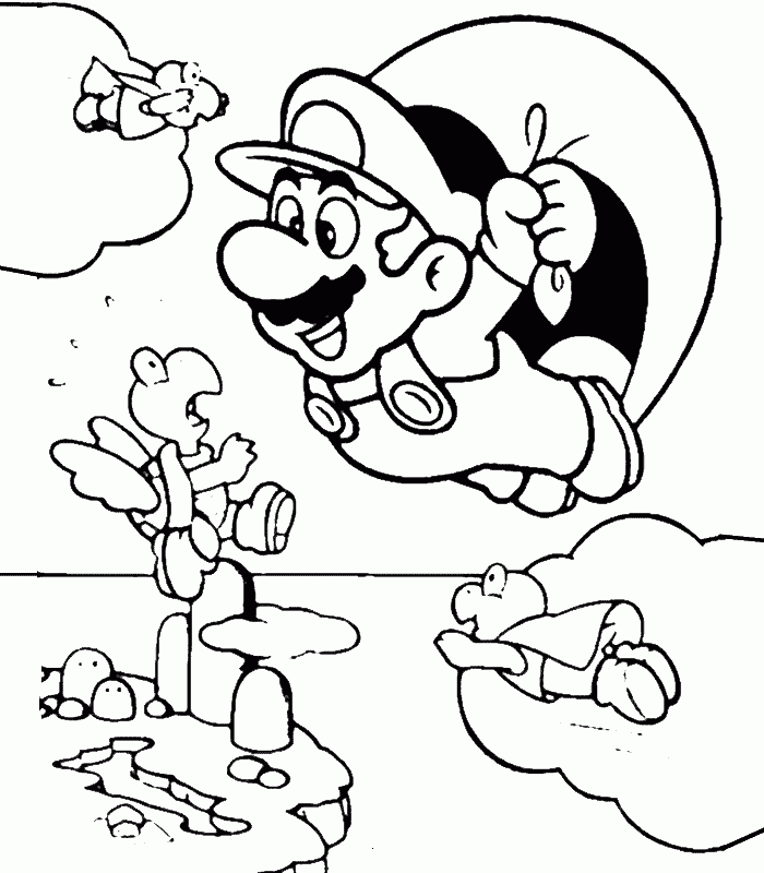 desenhos desenhos do super mario bros para colorir
